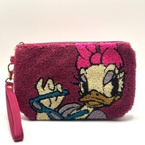 Disney's Daisy Duck Wristlet, Coin Purse, Wallet, Embroidery & Vegan Leather